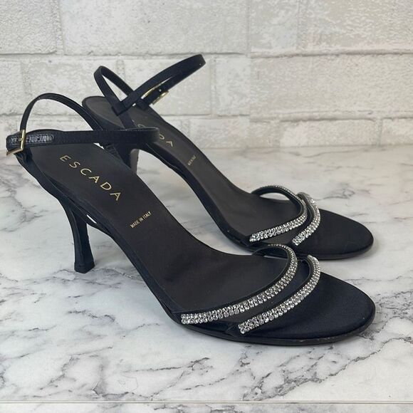Escada Rhinestone Embellished Heels 40.5 - Picture 1 of 7